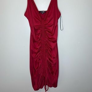 Red spaghetti strap dress